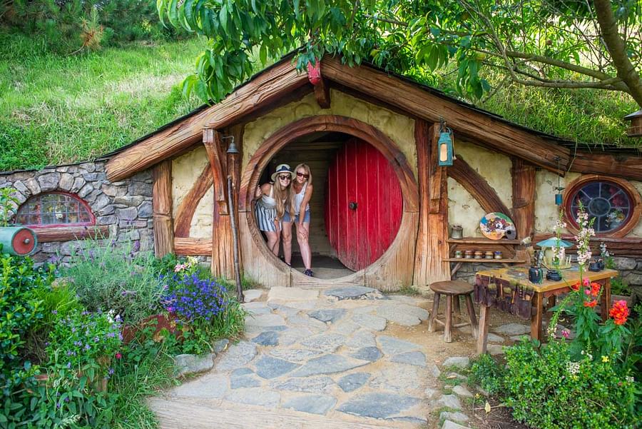 Intricately designed hobbit hole from the Shire